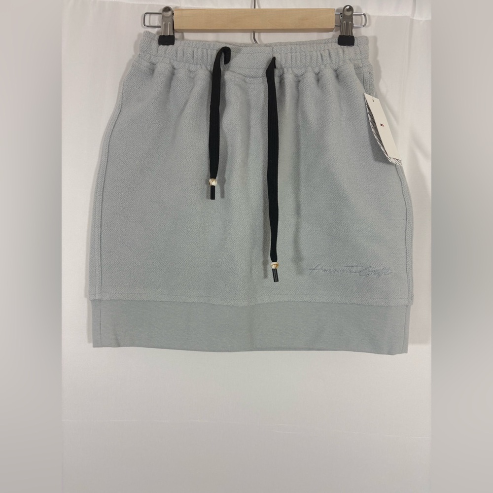 HONOR THE GIFT Gray Drawstring Skirt NWT